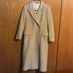 Vintage Cashmere- Wool blend Double-breasted Coat